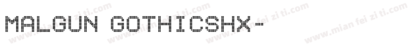 Malgun Gothicshx字体转换